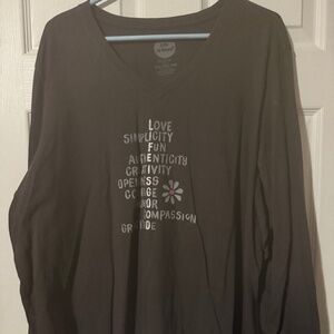 Women's Life is Good long sleeve tee size XXXL